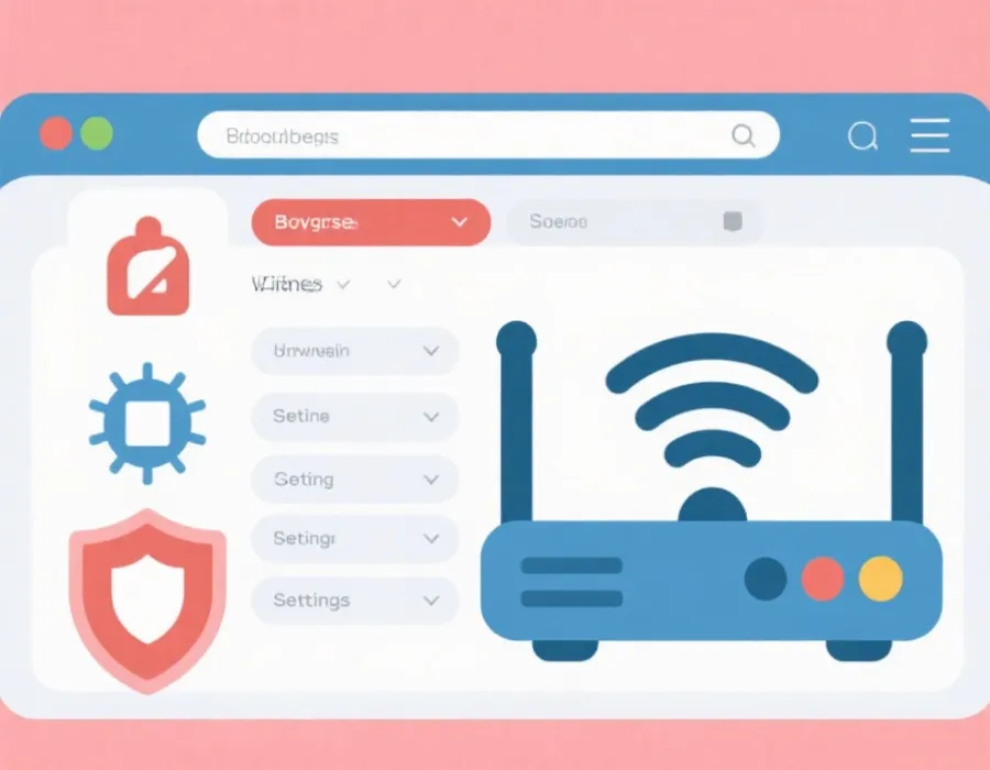 网络与浏览器设置示意图